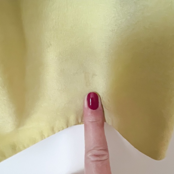 Planet 100% Silk Colour Block Pleated Midi Dress Size 10 - Tie Belt Cap Sleeves - Picture 13 of 14